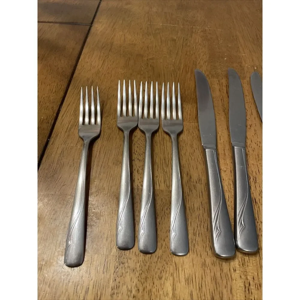 MCM Oneida OCEANIC Stainless Flatware Lot of 11 - Silverware Forks,spoons&knives
